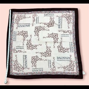 Balmain Paris 100% silk scarf